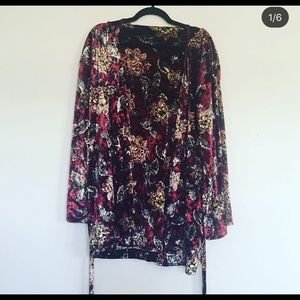 Burgundy Velvet Robe